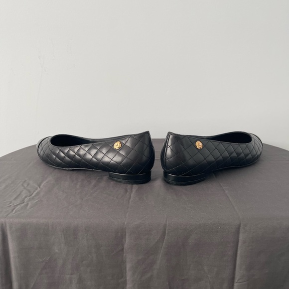 NIB Chanel Black Leather Quilted Flats Sz40 - Picture 8 of 9